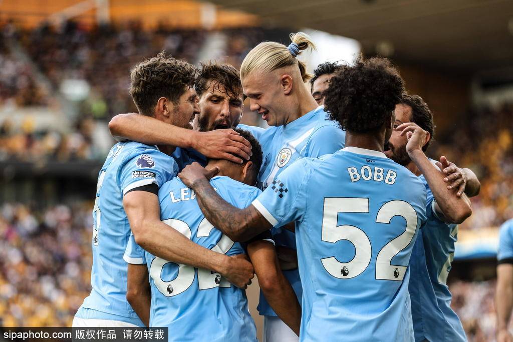 五大联赛冠军_英超-哈兰德双响赖因德斯传射建功 曼城4-0狼队暂登顶